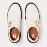 کتونی سگک دار سفیدفیت فلاپ مدل Monk Strap / F-Mode Style - Image 4