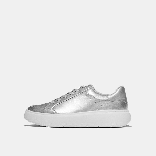 کتونی بنددار فیت فلاپ نقره ای مدل SNEAKERS