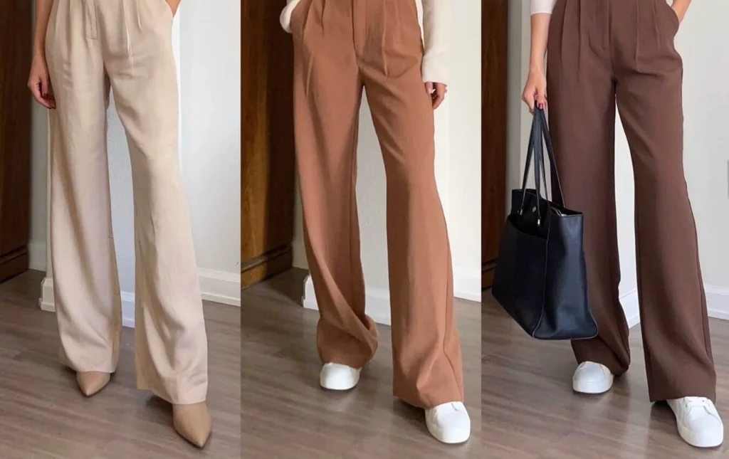 کفش با شلوار پارچه ای زنانه