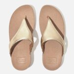 اسلیپر لا انگشتی فیت فلاپ طلایی مدلLulu Crystal Toe-Post Sandal - Image 3