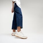 کتونی بنددارسفیدفیت فلاپ مدلLeather/Suede Sneakers - تصویر 2