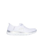 Skechers White "Summits - Night Chic" Sneakers (Faux-Lace)