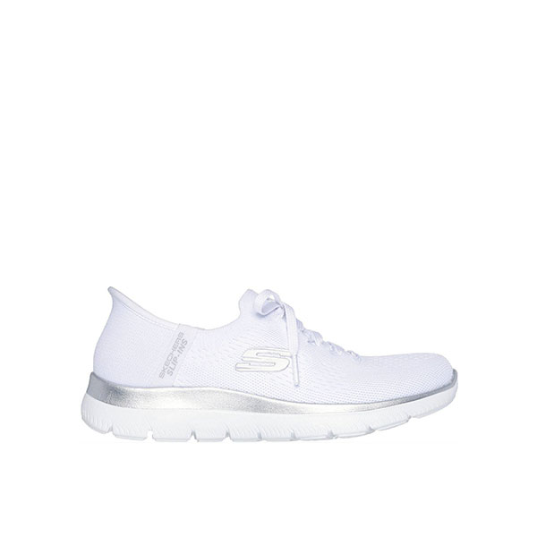Skechers White "Summits - Night Chic" Sneakers (Faux-Lace)