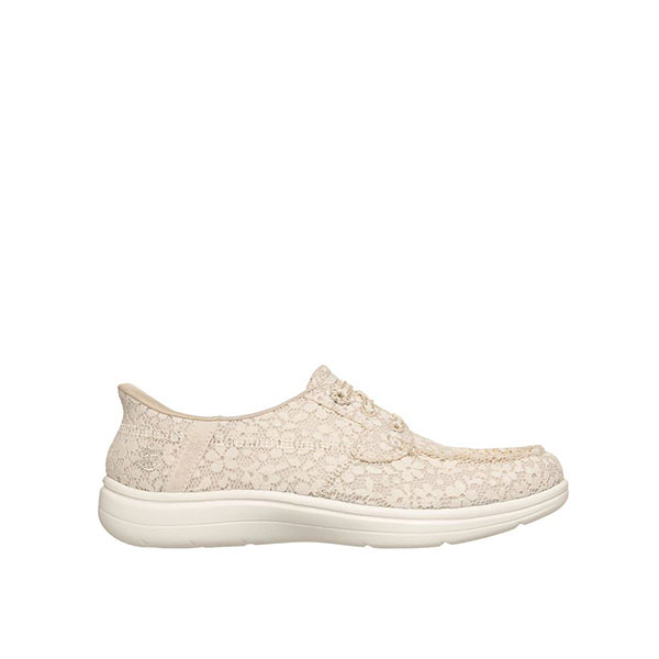 Skechers Cream "Slip-ins On-the-Go Flex - Radiant" Sneakers (Model 138376NAT)
