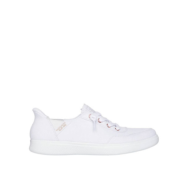Skechers White Hands-Free Slip-ins (Faux-Lace Sneakers) – Model 114815WHT