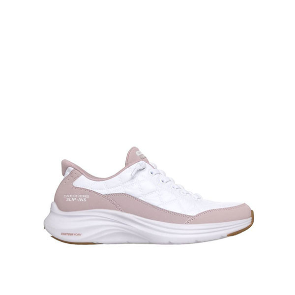 skechers-white-pink-faux-lace-sneakers-contour-foam-cozy-fit-model-150404wlv