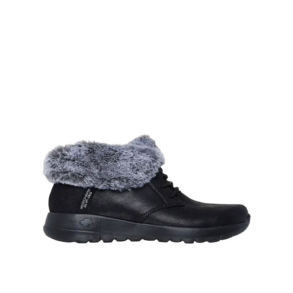 144803-q1 نیم بوت زنانه اسکچرز skechers-slip-ins-on-the-go-joy cozy-charm 144803 BKGY - Image 1