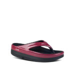 اسلیپر لاانگشتی زنانه اوفوس OOFOS Women’s OOlala Luxe Sandal – Black & Rosewood - Image 2