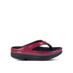 اسلیپر لاانگشتی زنانه اوفوس OOFOS Women’s OOlala Luxe Sandal – Black & Rosewood