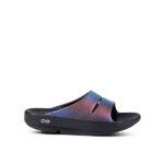 اسلیپر زنانه اوفوس OOFOS OOahh Luxe Slide Recovery Sandal – Midnight Purple Iridescent