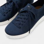 کتونی بنددار زنانه برند فیت فلاپ FitFlop RALLY E01 Multi-Knit Sneakers – Midnight Navy - تصویر 3