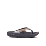 اسلیپر زنانه اوفوس OOFOS OOriginal Thong Recovery Sandal – Black Metallic Gold