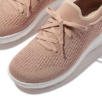 کتونی بنددار زنانه فیت فلاپ FitFlop RALLY E01 Multi-Knit Sneakers – Blush - تصویر 3