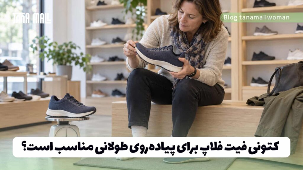 کتونی فیت فلاپ برای پیاده‌روی طولانی مناسب است؟