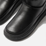 نیم بوت زنانه فیت فلاپ FitFlop GEN-FF Mini Shearling-Lined Leather Boots – Black - Image 3