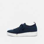 کتونی بنددار زنانه برند فیت فلاپ FitFlop RALLY E01 Multi-Knit Sneakers – Midnight Navy