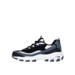 کتونی زنانه بنددار اسکچرز مشکی سفید Skechers D'Lites – Popular Vote 150241 bkwg - Image 2