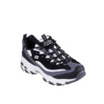 کتونی زنانه بنددار اسکچرز مشکی سفید Skechers D'Lites – Popular Vote 150241 bkwg - Image 3